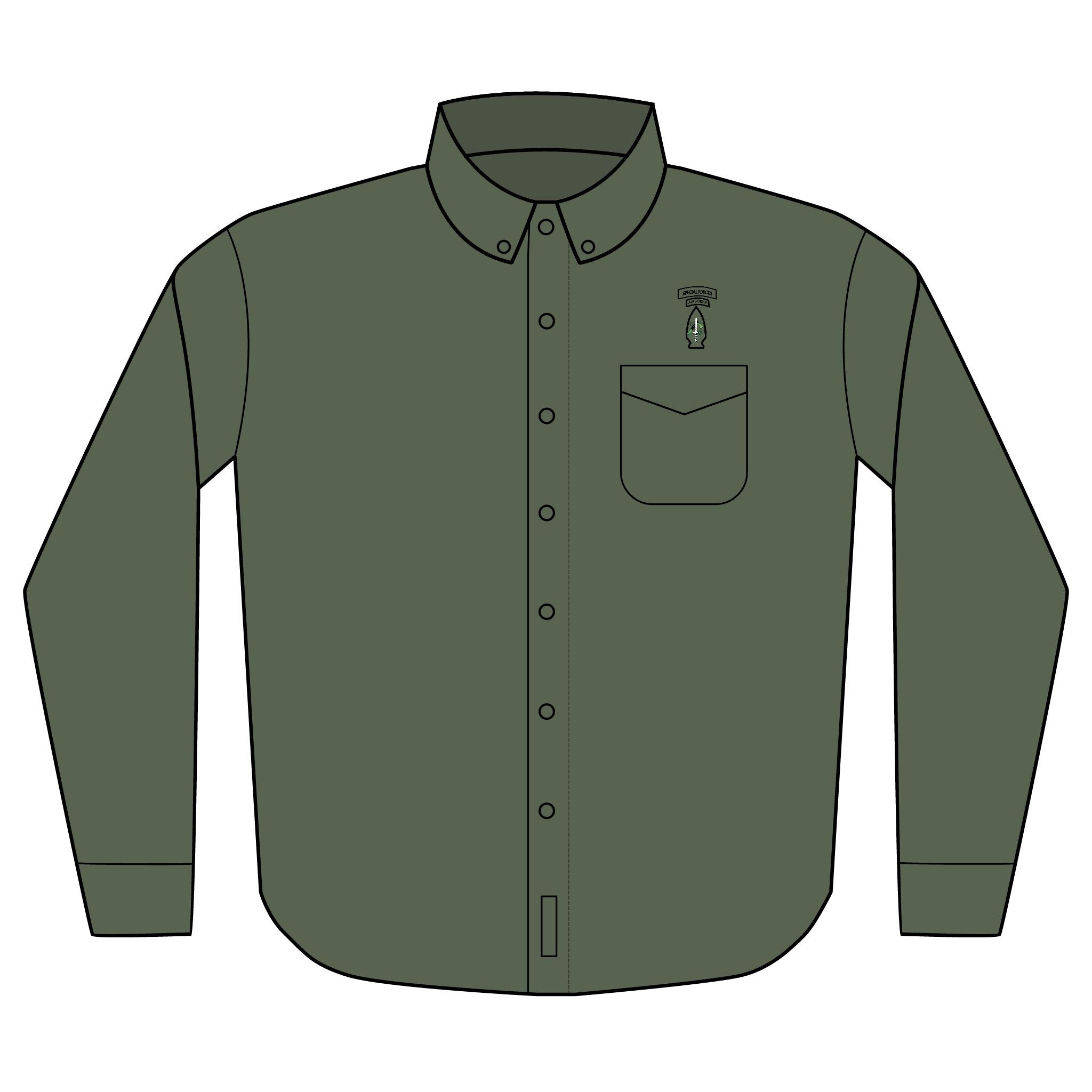 New SF Arrowhead patch with Arrows, Hatchet, and Dagger, Embroidered Long Sleeve Shirt for Casual Style