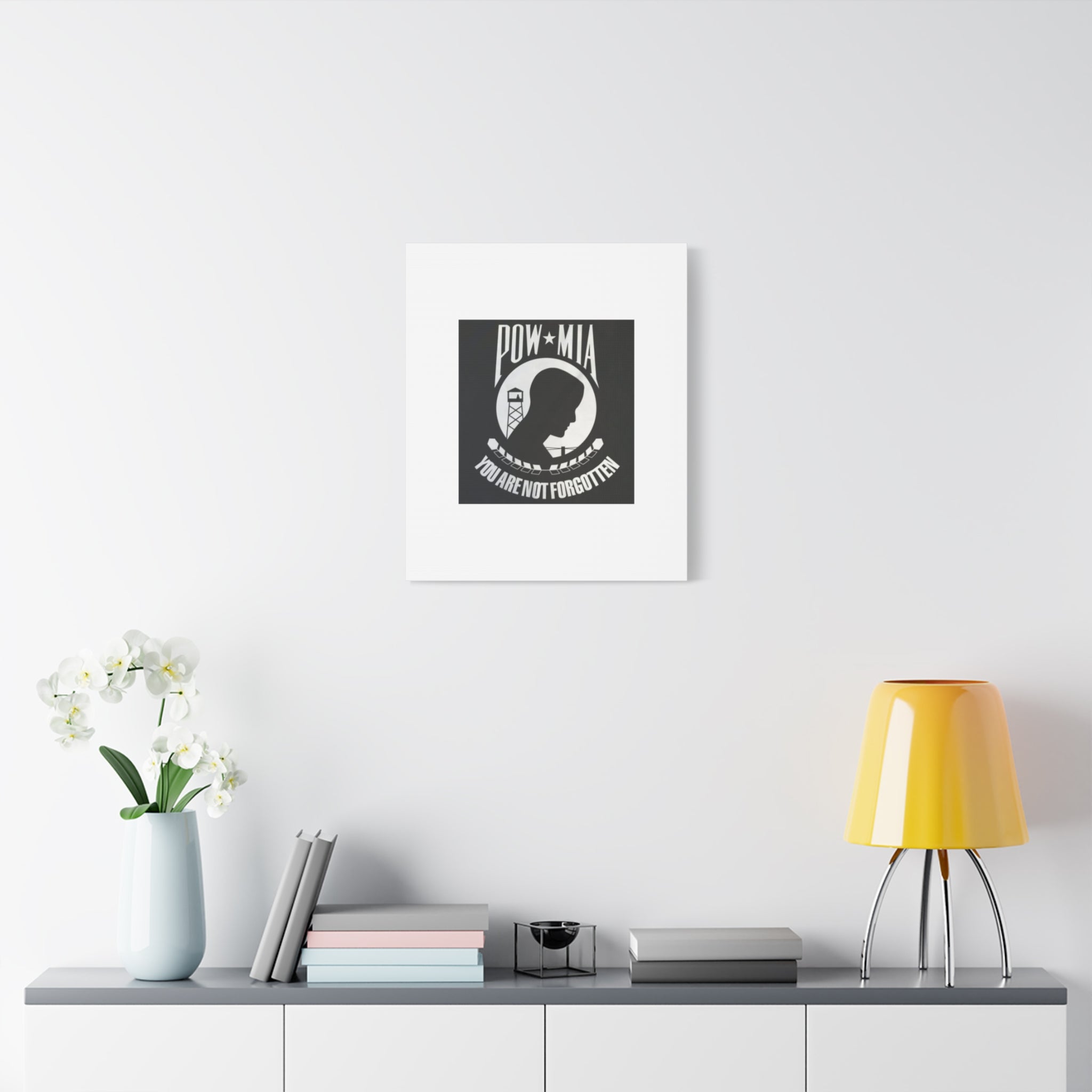 POW_MIA_Not Forgotten_Silhouette Canvas Wall Art