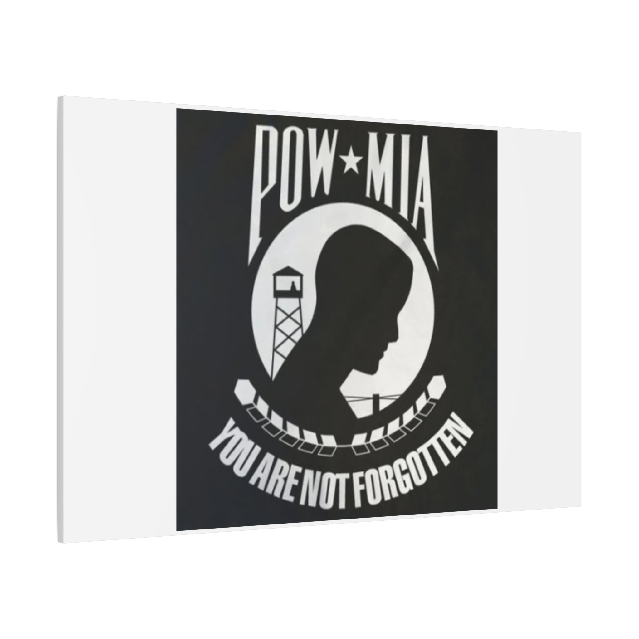 POW_MIA_Not Forgotten_Silhouette Canvas Wall Art