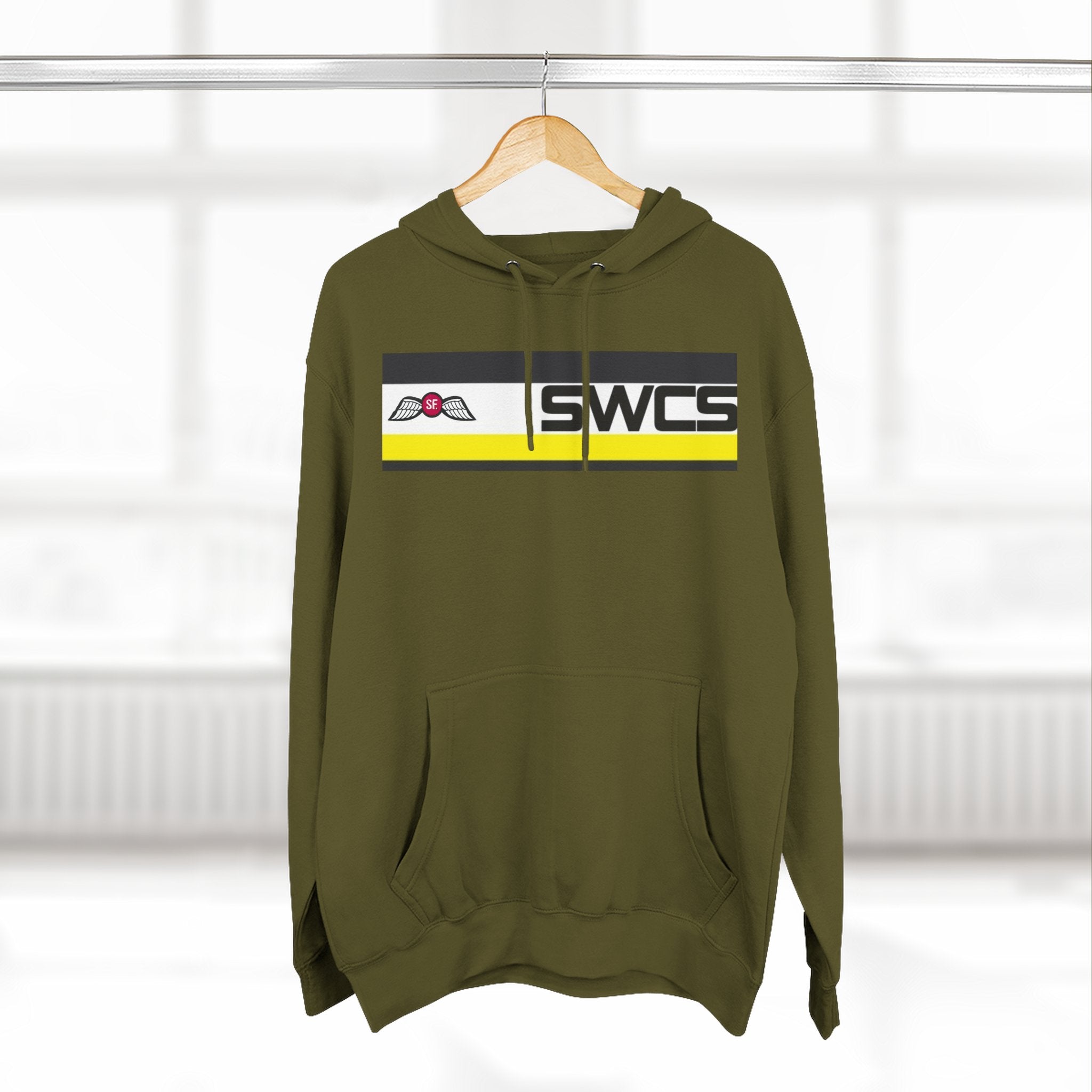 SWCS JEDBURG Modern Three-Panel Fleece Hoodie with SWCS Design