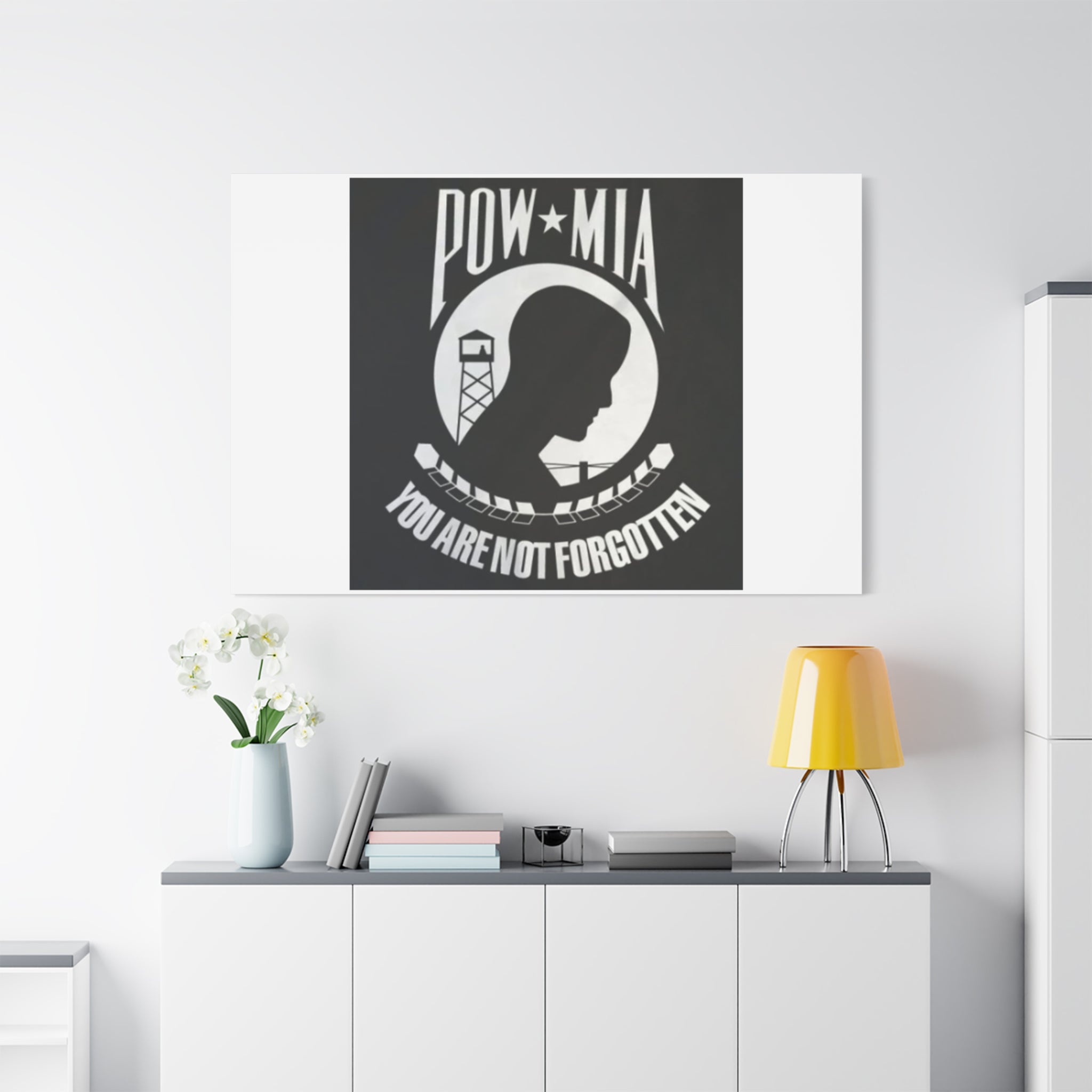 POW_MIA_Not Forgotten_Silhouette Canvas Wall Art