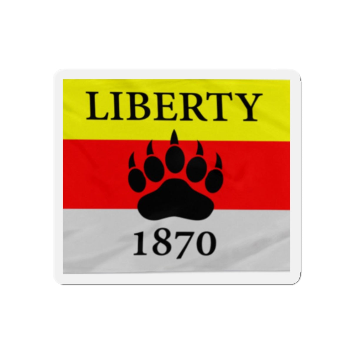 Liberty Bear Paw Die-Cut Magnet - Bold Colorful Design for Home or Office