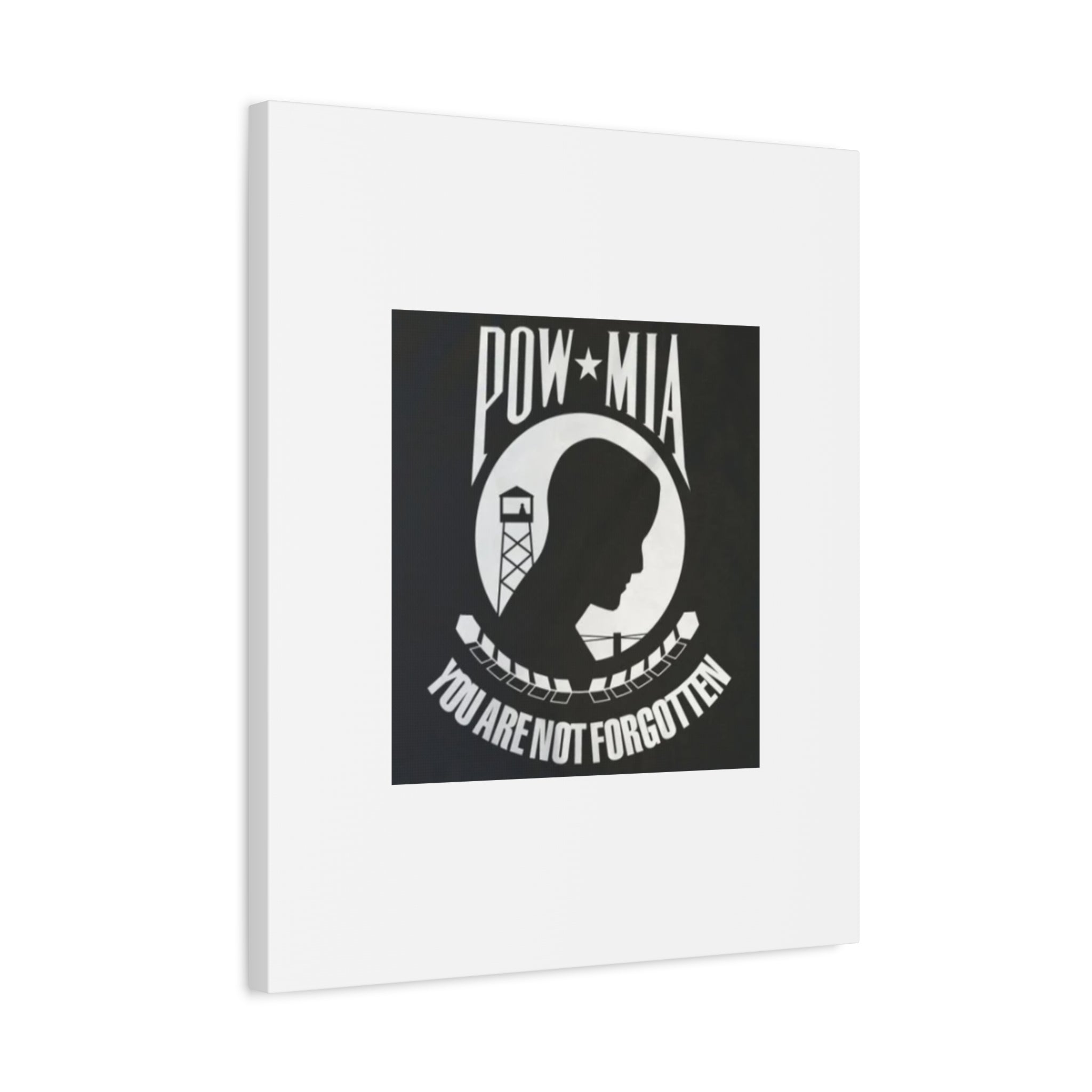 POW_MIA_Not Forgotten_Silhouette Canvas Wall Art