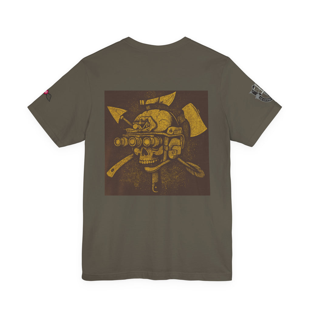 SF and JED Skull & Axes Graphic Tee for Adventure Lovers