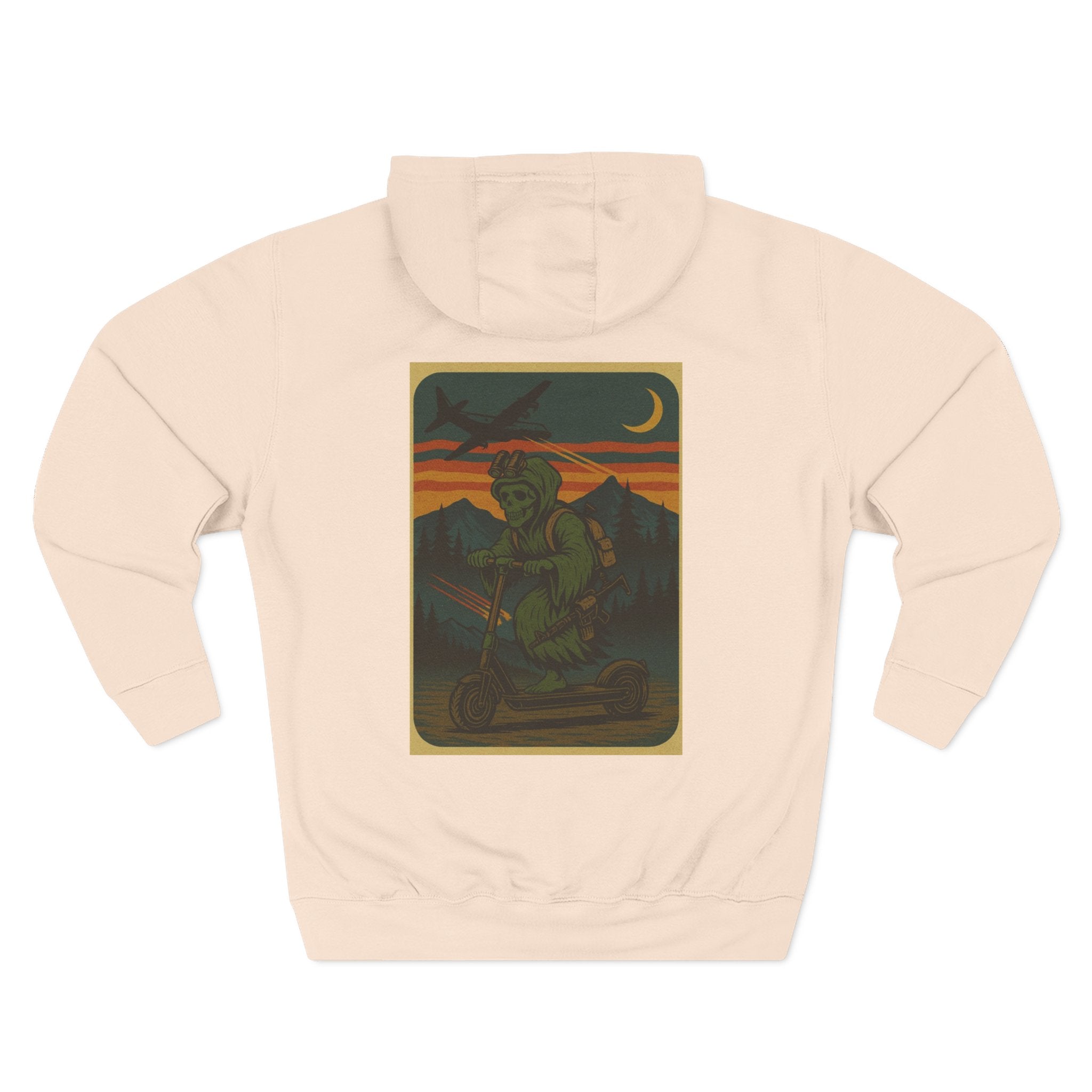 The Reaper knows when to say No.  It's time to exfil -Inspired Three-Panel Fleece Hoodie