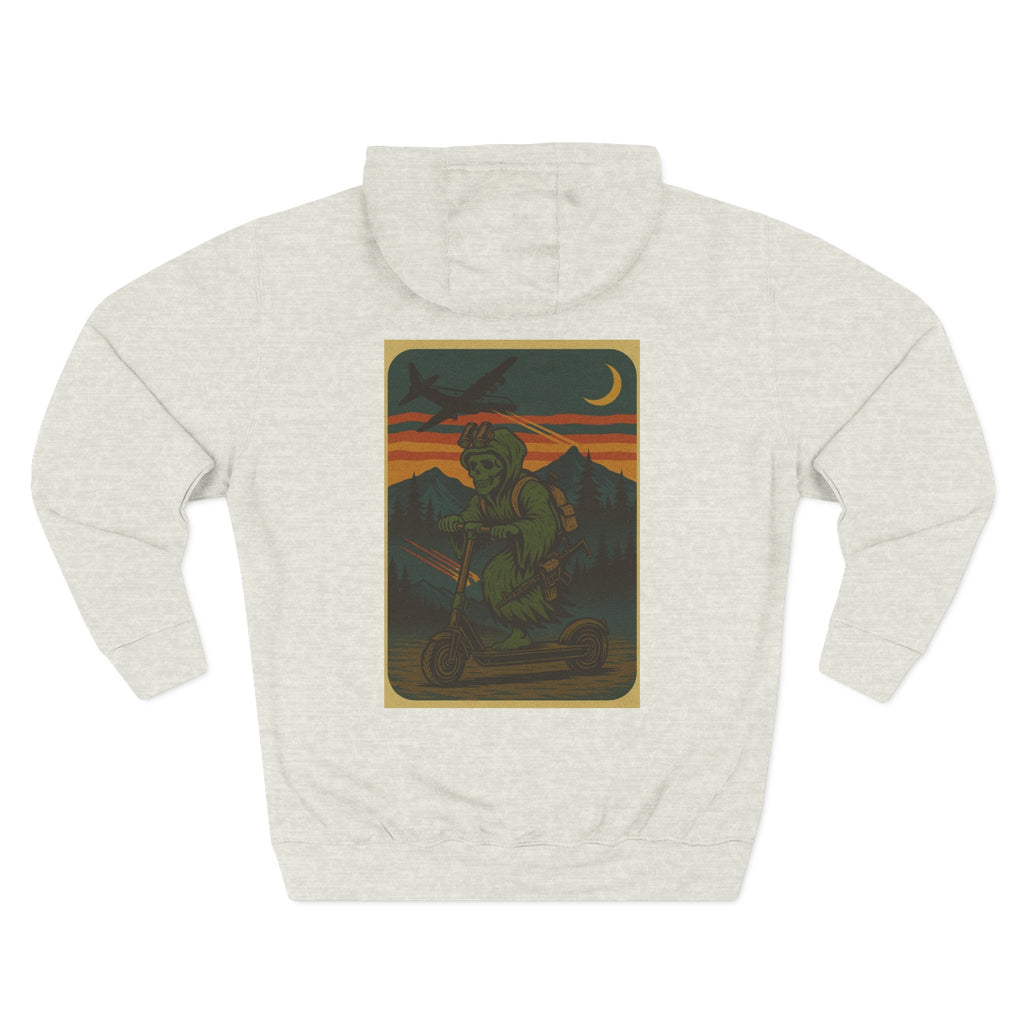 The Reaper knows when to say No.  It's time to exfil -Inspired Three-Panel Fleece Hoodie