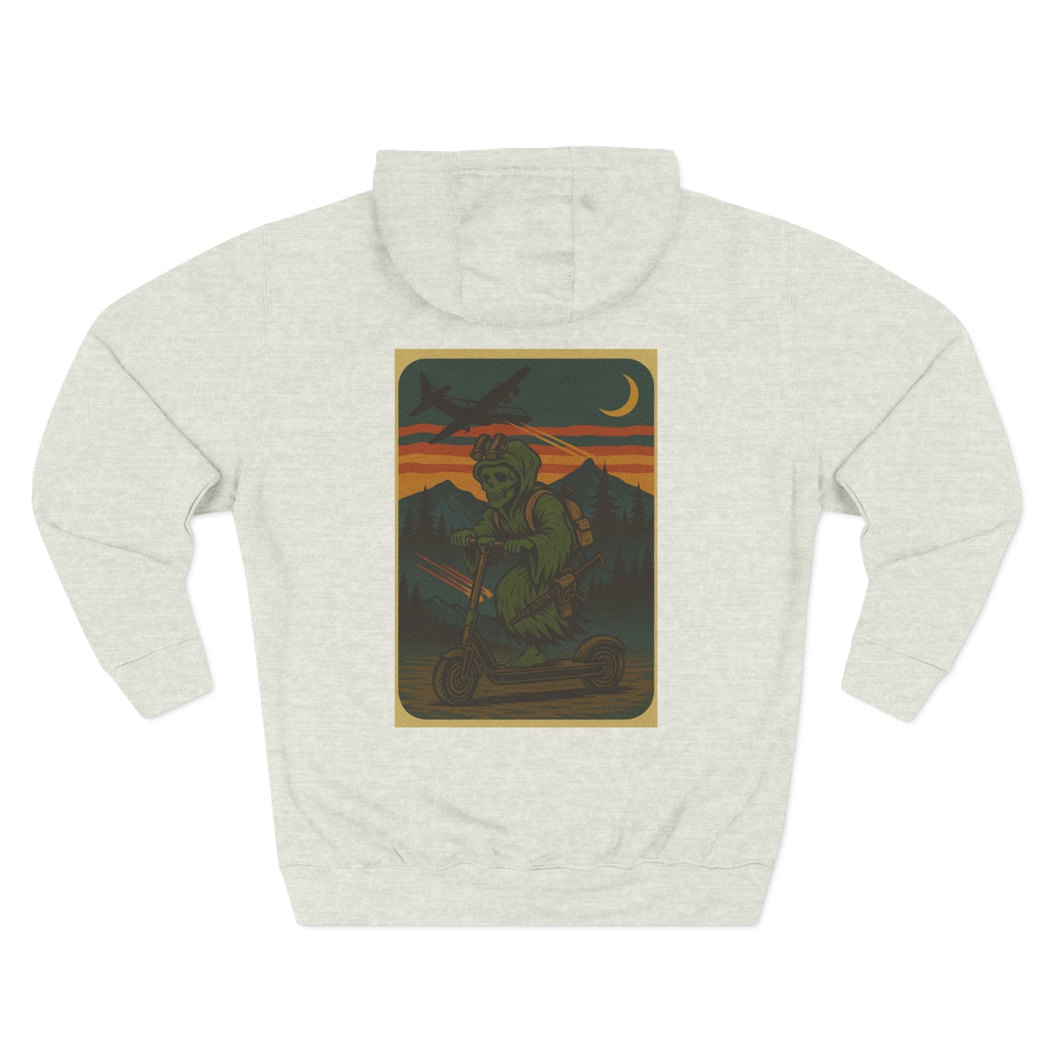 The Reaper knows when to say No.  It's time to exfil -Inspired Three-Panel Fleece Hoodie