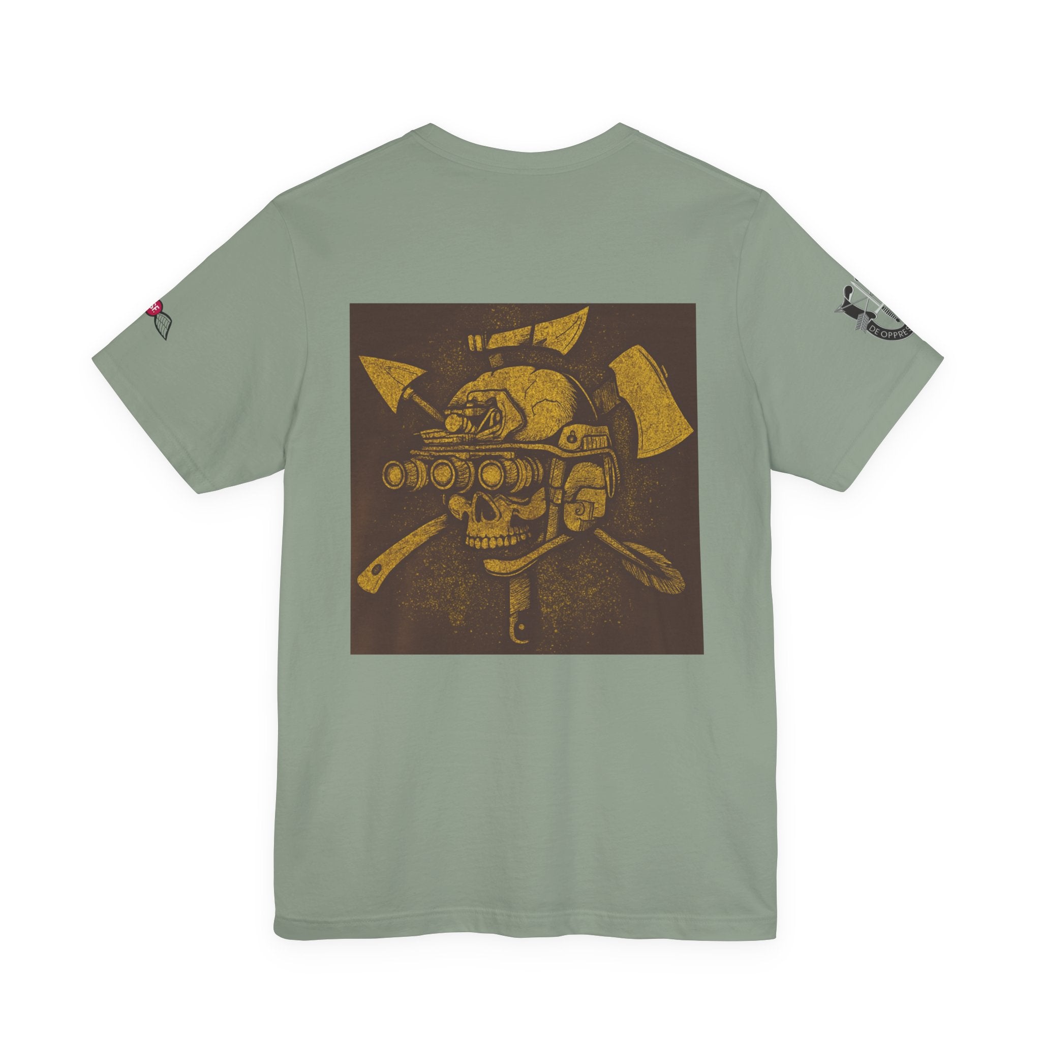 SF and JED Skull & Axes Graphic Tee for Adventure Lovers