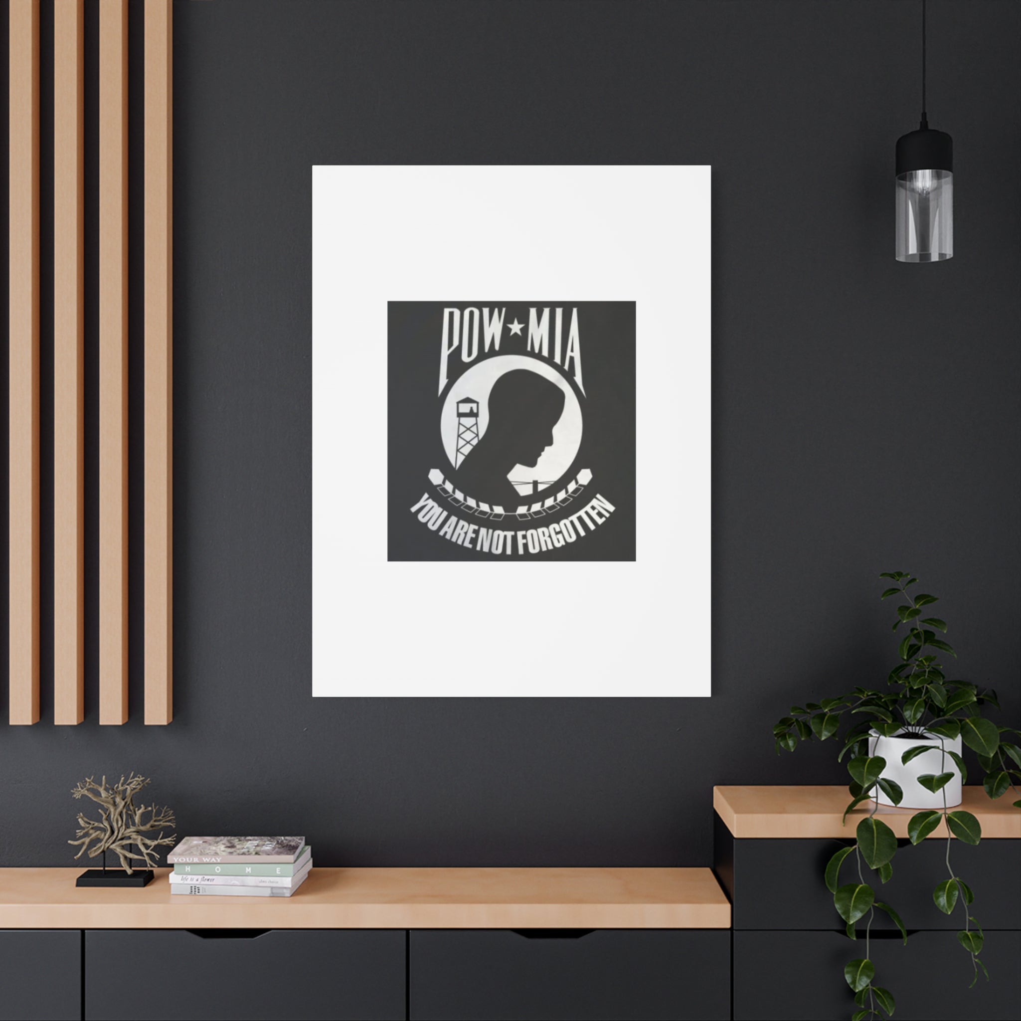 POW_MIA_Not Forgotten_Silhouette Canvas Wall Art