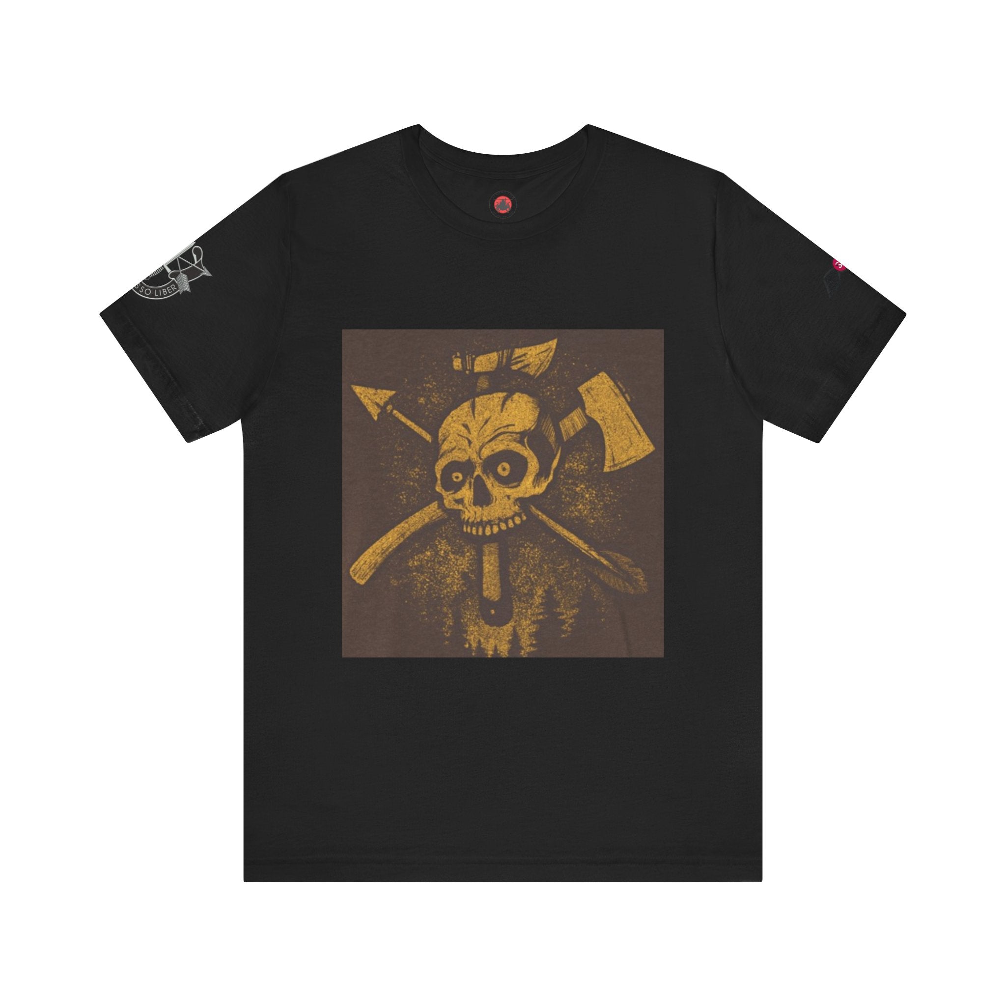 SF and JED Skull & Axes Graphic Tee for Adventure Lovers