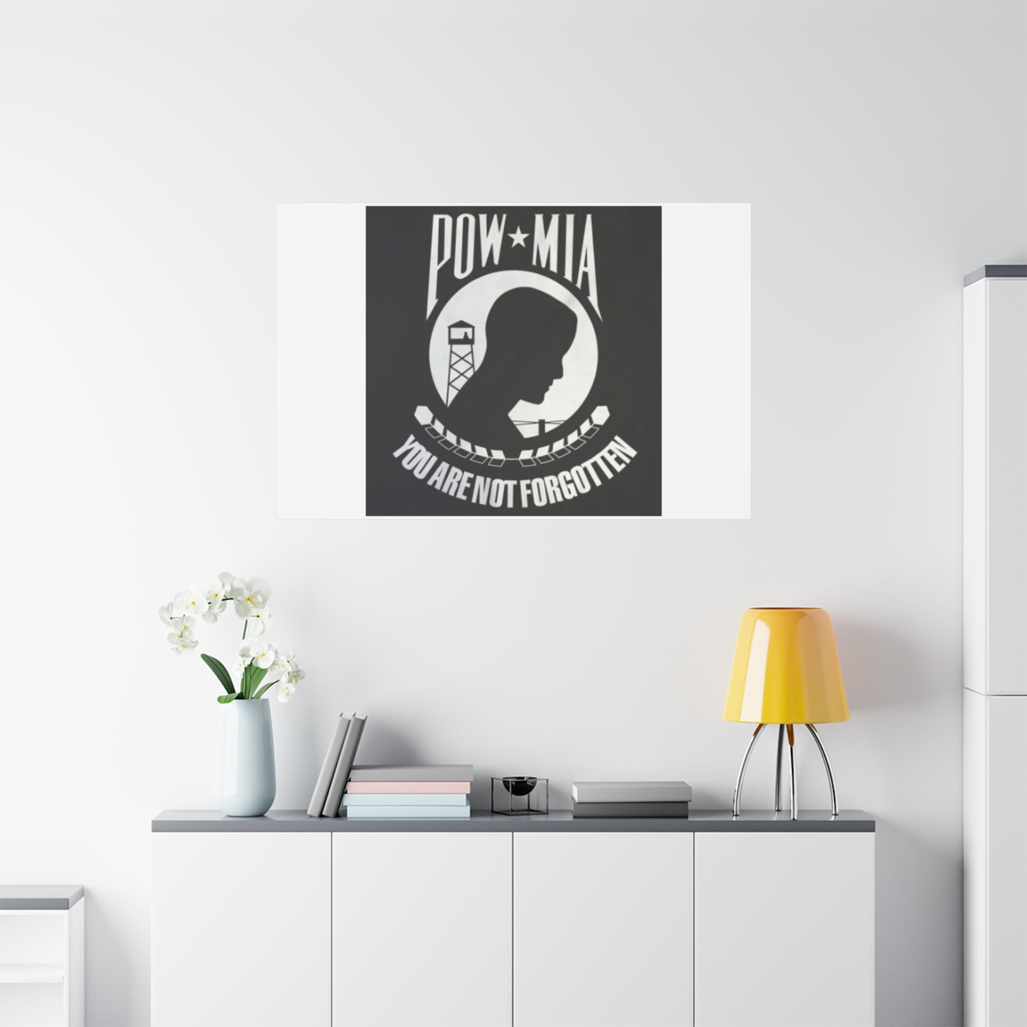 POW_MIA_Not Forgotten_Silhouette Canvas Wall Art