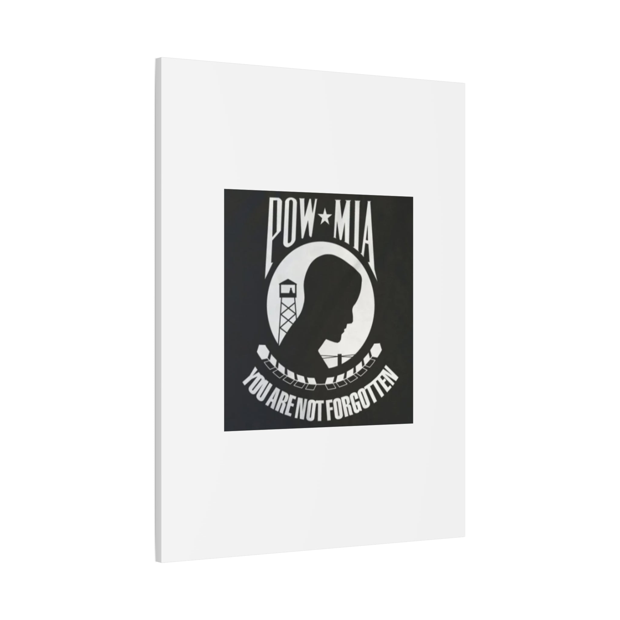 POW_MIA_Not Forgotten_Silhouette Canvas Wall Art