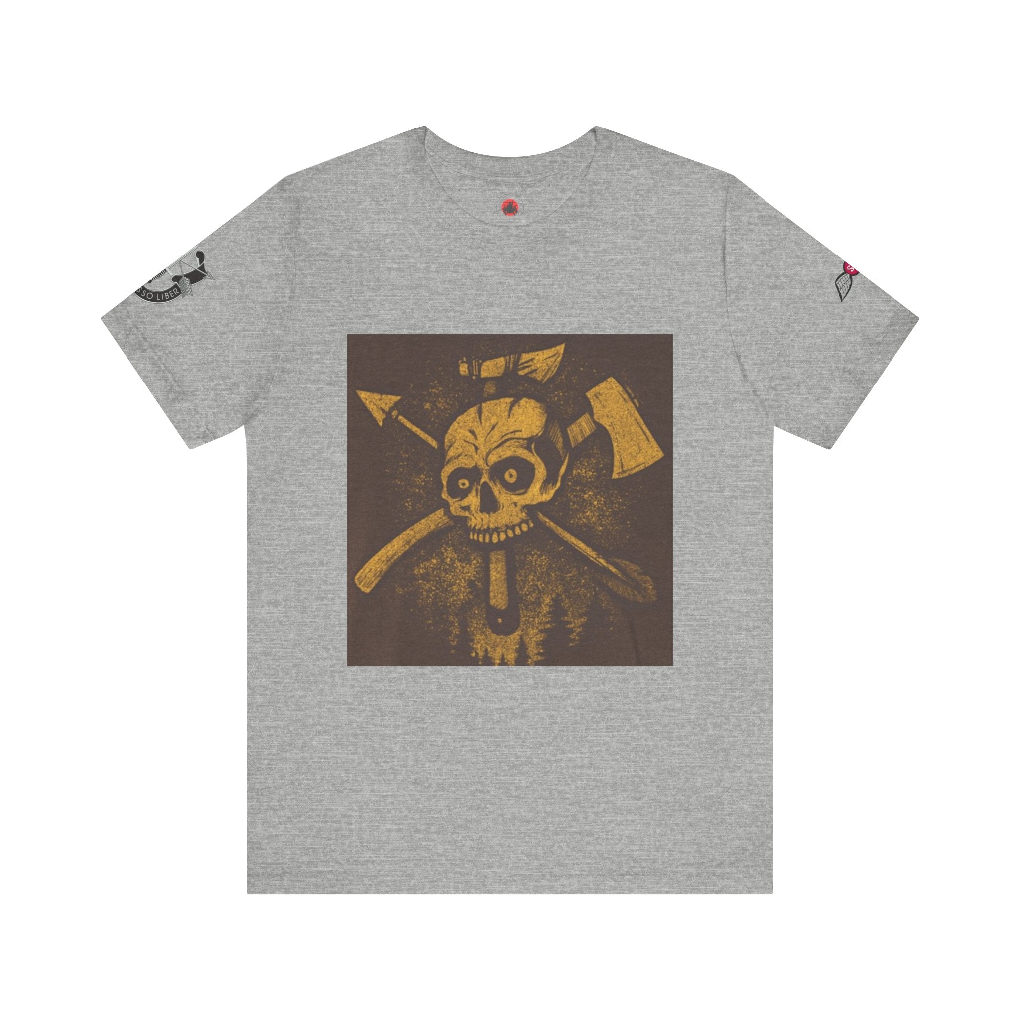 SF and JED Skull & Axes Graphic Tee for Adventure Lovers