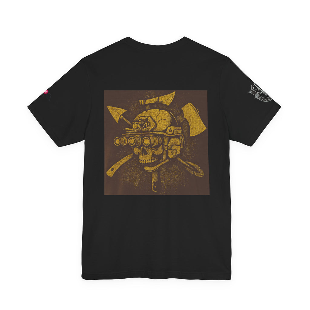 SF and JED Skull & Axes Graphic Tee for Adventure Lovers
