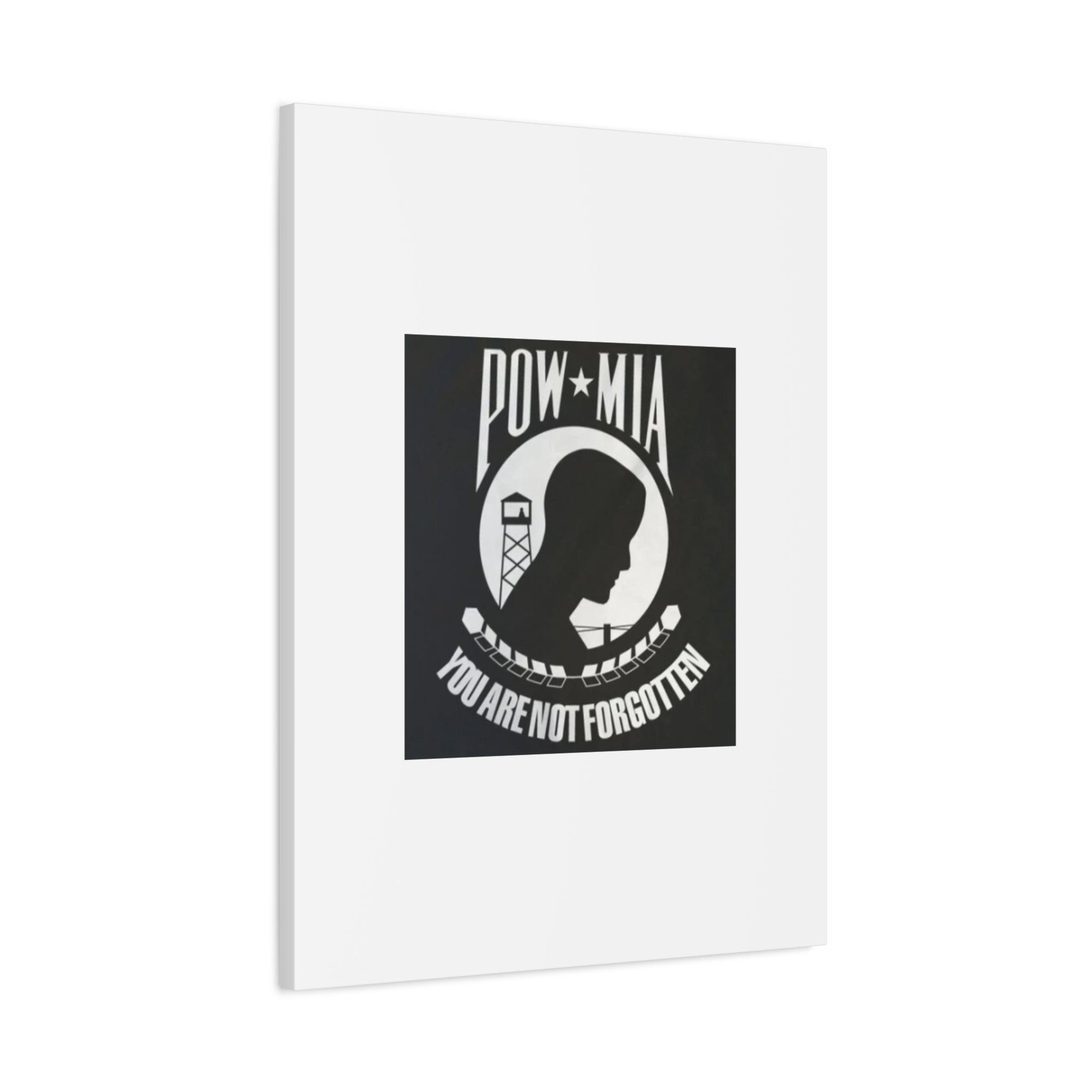 POW_MIA_Not Forgotten_Silhouette Canvas Wall Art